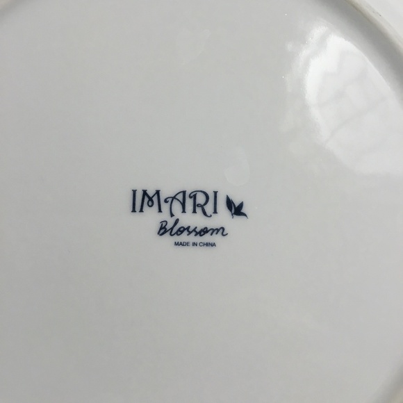 VINTAGE Imari Blossom Pattern Blue Theme Dinner Plate 10.75” - Picture 5 of 8